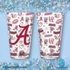 Alabama Crimson Tide Stickers Print Glass Cup