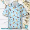 Animal Crossing Tom Nook And Isabelle Hawaiian Shirt b