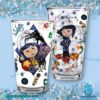 Coraline Movie Pattern Glass Cup