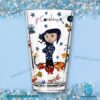 Coraline Movie Pattern Glass Cup b
