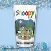 Snoopy Camping Glass Cup b