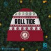 Alabama Crimson Tide Roll Tide Roll Christmas Sweater And Beanie Hat a