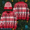 Nebraska Husker Go Big Red Christmas Sweater And Beanie Hat x