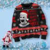Terrifier Jingle Bells Art's Raising Hell Ugly Christmas Sweater E0KCQZ8