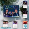 Coldplay 2025 Wall Hanging Calendar kn9WZlI