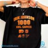 Erik Johnson 1000 NHL Games T-shirt-b GjFJ7m3