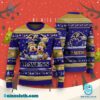 Mickey And Minnie Mouse Baltimore Ravens Ugly Christmas Sweater XiCNYIF