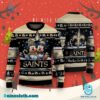 Mickey And Minnie Mouse New Orleans Saints Ugly Christmas Sweater 8drPtsH