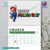 Super Mario 2025 Wall Hanging Calendar-c A5O1jVF