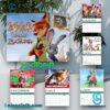 Zootopia 2025 Wall Hanging Calendar zvBMwQV