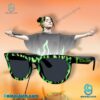 Billie Eilish Green Flames Unisex Sunglasses BPbpCaV