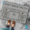Don't Knock Unless I Married You Birthed You Or Ordered Food From You Skull Doormat ekIY2Q8