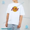Luigi Mangione Cosplay Logo LA Lakers Unisex T-shirt-a VLWlG40