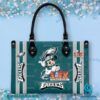 Philadelphia Eagles Mickey Super Bowl Lix Champions Personalized Leather Handbag-a FRegxbS