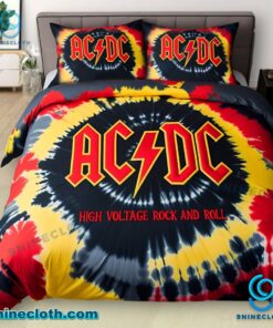 ACDC High Voltage Rock And Roll Tie Dye Bedding Set G6pR9qM