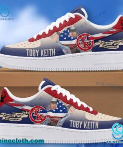 Toby Keith Raise Hell Sing Loud Stay Country American Flag Air Force Shoes 7TZGyE6