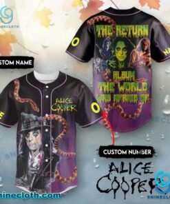 Alice Cooper The Return Album The World Was Afraid Of Personalized Baseball Jersey Agt39Tw