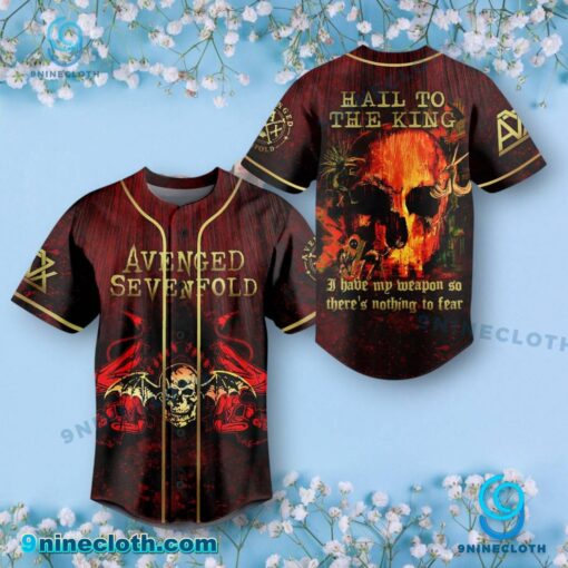 Avenged Sevenfold Hail To The King Baseball Jersey v8b0UWP