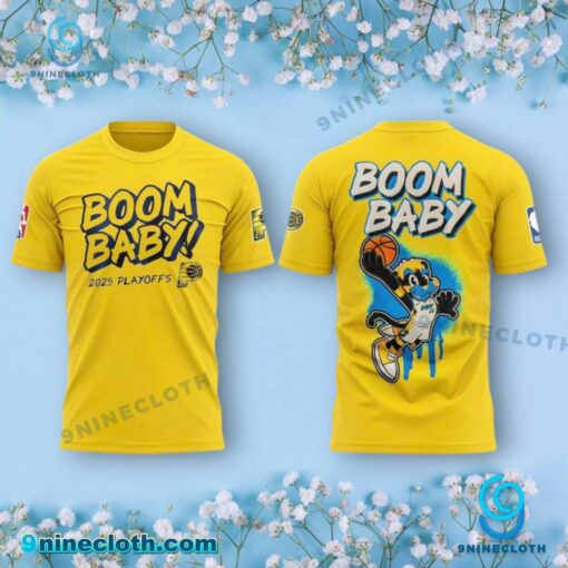 Boom Baby Indiana Pacers 2025 NBA Playoff Unisex T-shirt, Hoodie 1j8Eomy