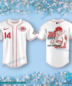 Cincinnati Reds X Pete Rose Night True American Grit Lift The Ban Baseball Jersey sY20cWp