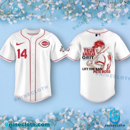 Cincinnati Reds X Pete Rose Night True American Grit Lift The Ban Baseball Jersey sY20cWp