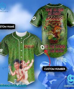 Exodus Time To Run Or Fight Off The Strike Of The Beast Personalized Baseball Jersey baQ2flL