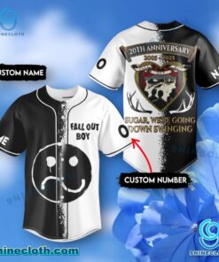 Fall Out Boy 20th Anniversary 2005-2025 Sugar We're Going Down Swinging Personalized Baseball Jersey aGkyp35