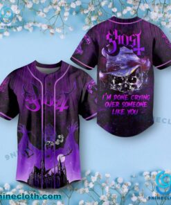 Ghost I'm Done Crying Over Someone Like You Baseball Jersey 24PEgna