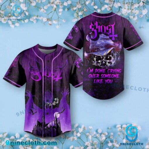 Ghost I'm Done Crying Over Someone Like You Baseball Jersey 24PEgna