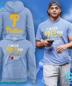 Jesus Luzardo I Wear Gold For Childhood Cancer Awareness Ethan's Ohana Hoodie Z6gLziV