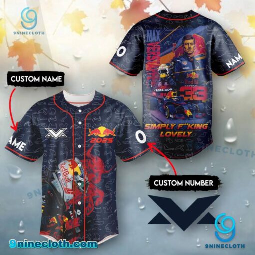 Max Verstappen 2025 Simply F''king Lovely Personalized Baseball Jersey YfLVH7E