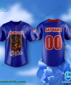 Metallica X Chicago Cubs Skeleton 2025 Baseball Jersey 5L2eEQD