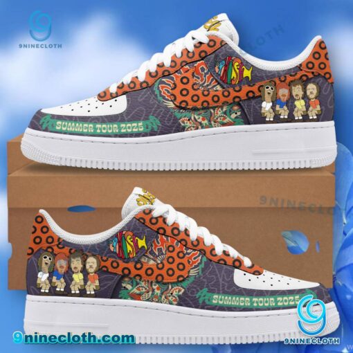 Phish Cartoon Summer Tour 2025 Air Force Shoes T8inJFB