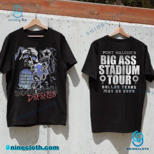 Post Malone X Dallas Cowboys Doomsday Defense Big Ass Stadium Tour 2025 Unisex T-shirt WomEB8S