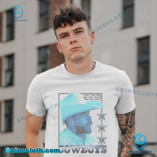 Post Malone X Dallas Cowboys Photo May 09 2025 Unisex T-shirt laG9Cfk