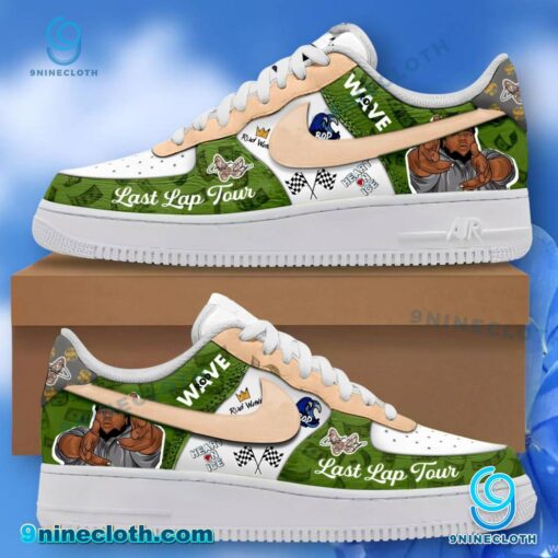 Rod Wave Last Lap Tour Green Air Force Shoes WCE4SUV