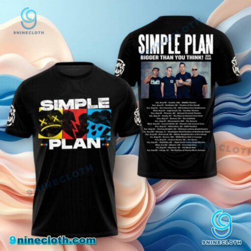 Simple Plan Bigger Than You Think 2025 Tour T-shirt, Hoodie 8EBfuD1