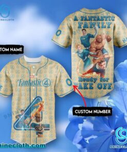 The Fantastic 4 A Fantastic Family Ready For Take Off Personalized Baseball Jersey umkM3nb
