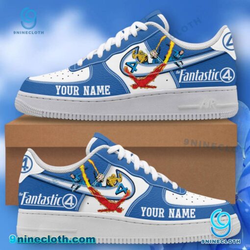 The Fantastic Four Blue Personalized Air Force Shoes wCHuOnl