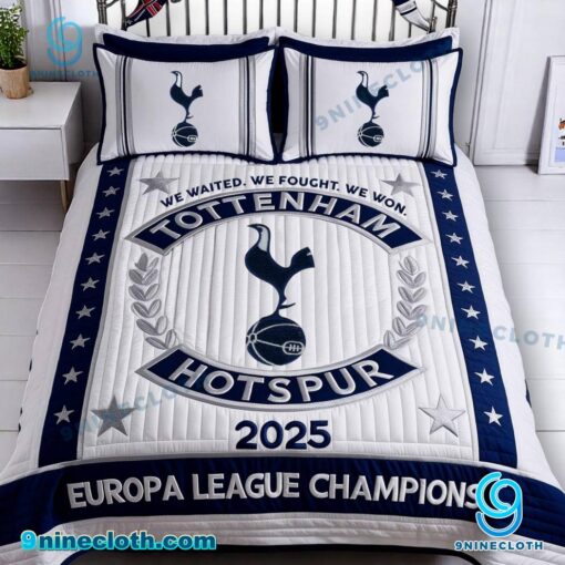 Tottenham Hotspur 2025 Europa League Champions We Waited We Fought We Won Bedding Set 1he7dE9