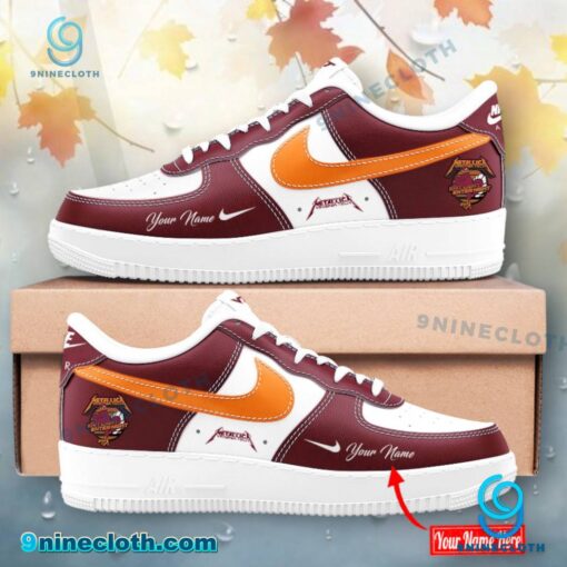 Virginia Tech Hokies Metallica Personalized Air Force Shoes NjI7Qbg