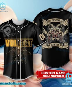 Volbeat Counting All The Assholes In The Room Well I'm Definitely Not Alone Personalized Baseball Jersey ZuN3p6q