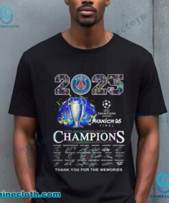 2025 UEFA Champions League Paris Saint-Germain Thank You For The Memories Unisex T-shirt RtIPL1K