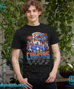 2025 Western Conference Champions Oklahoma City Blue Signatures Unisex T-shirt gCjhzi9