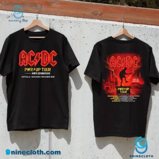 ACDC Australian Pwr Up Tour 2025 Unises T-shirt yR5q7uo