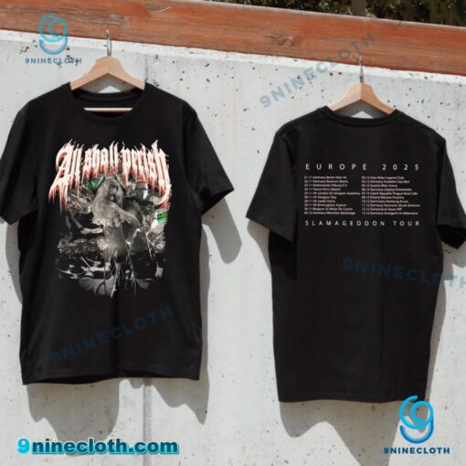 All Shall Perish Europe Slamageddon Tour 2025 Unisex T-shirt 7KJqPmb