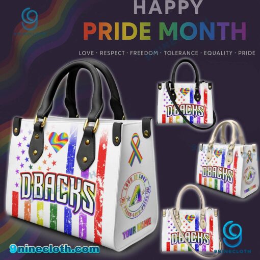 Arizona Diamondbacks MLB X Happy Pride Month 2025 Personalized Leather Handbag zncX3gT