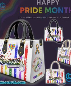Atlanta Braves MLB X Happy Pride Month 2025 Personalized Leather Handbag sQxLq7n