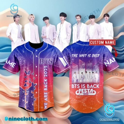 BTS We Are Back 2025 The Wait Is Over Personalized Baseball Jersey 39j0GXq