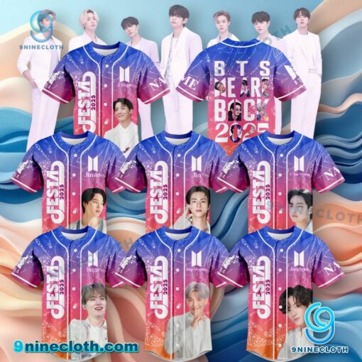 BTS We Are Back Festa 2025 Baseball Jersey Collection TXvbc5Y